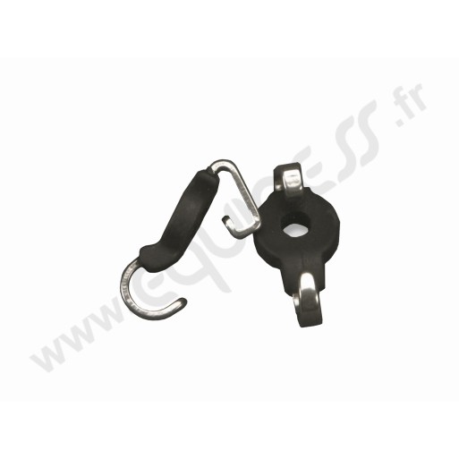 Curb chain hooks with rubber